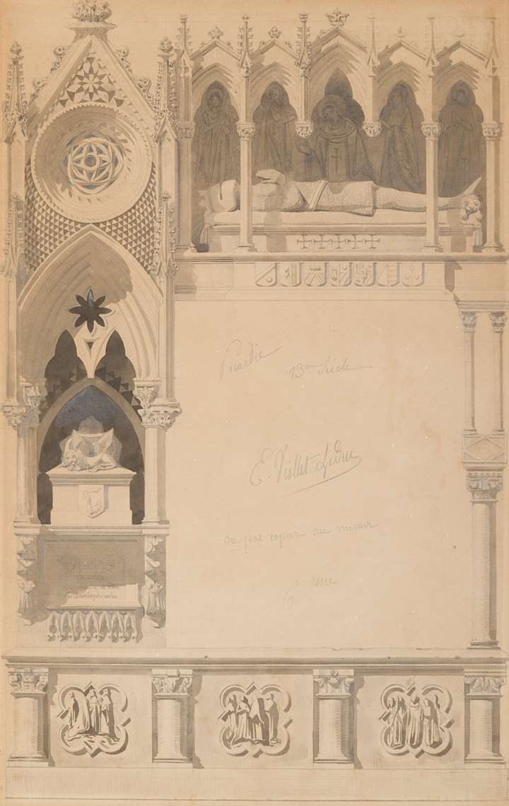 Studies of a Gothic Monument in Picardy, with the Tomb of a Knight